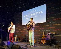 Paul Henry and Brian Briggs at the Hay festival